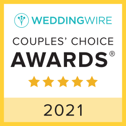 Winner of 2021 WeddingWire Couples' Choice Awards